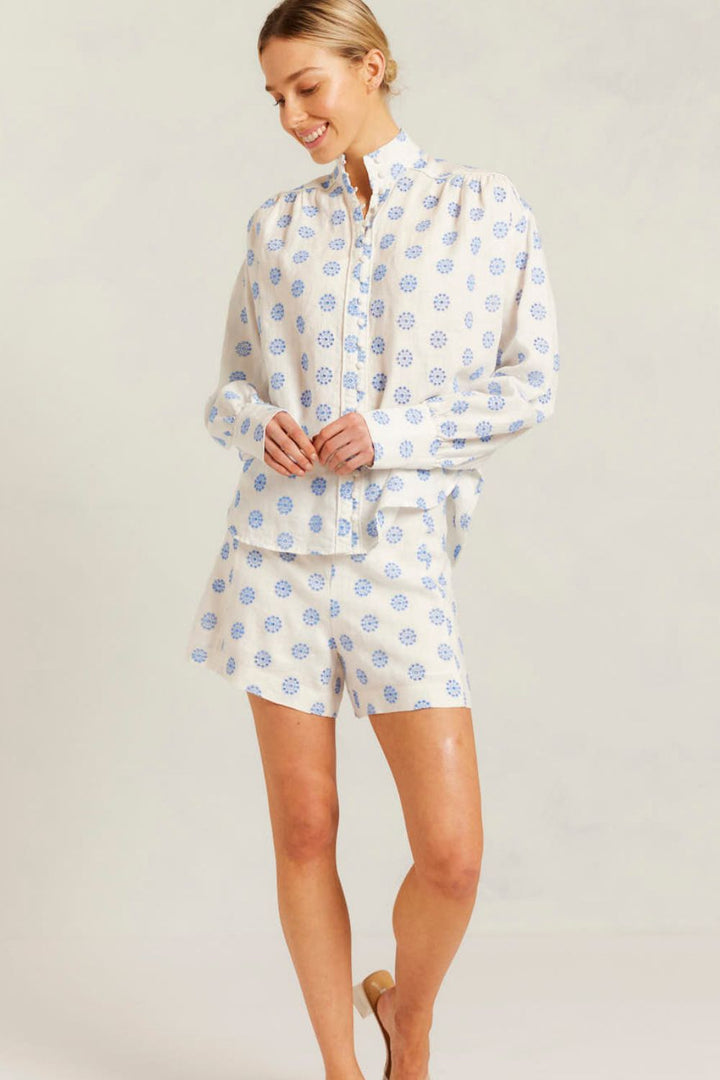 Alessandra | Rosemary Posy Print Shirt | Bluebell