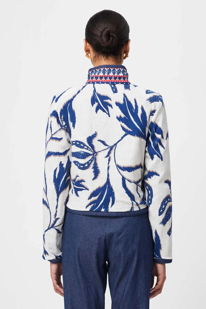 Once Was | Delay Reversible Embroidered Cotton Jacket | Palm Shadow