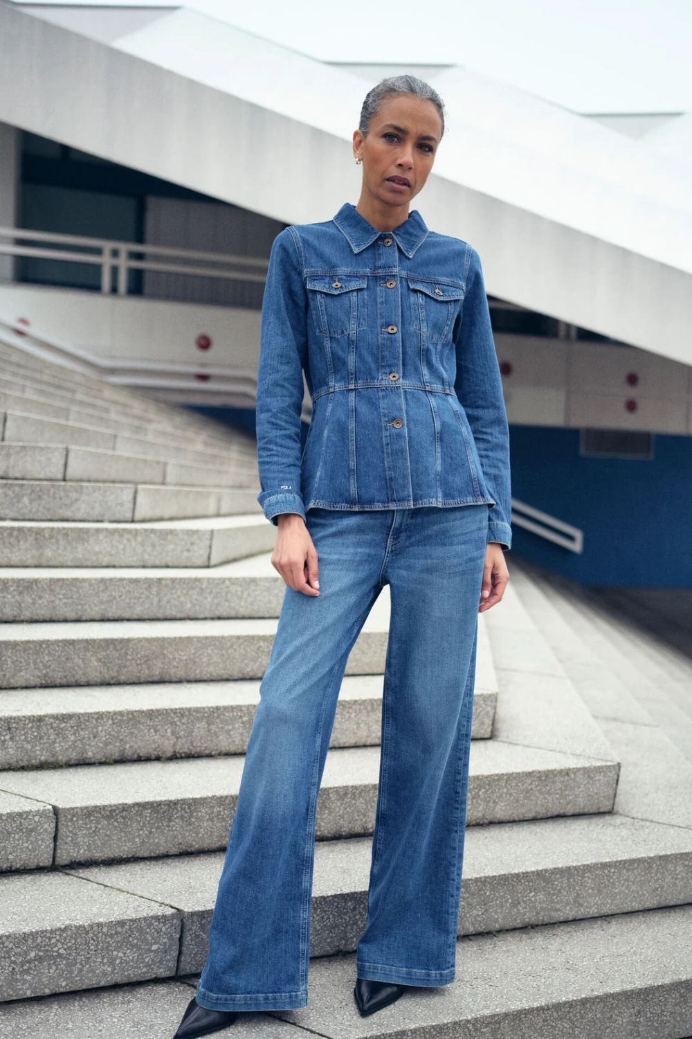 Mos Mosh | Dara Deco Jeans | Mid Blue - Dutch Hideout