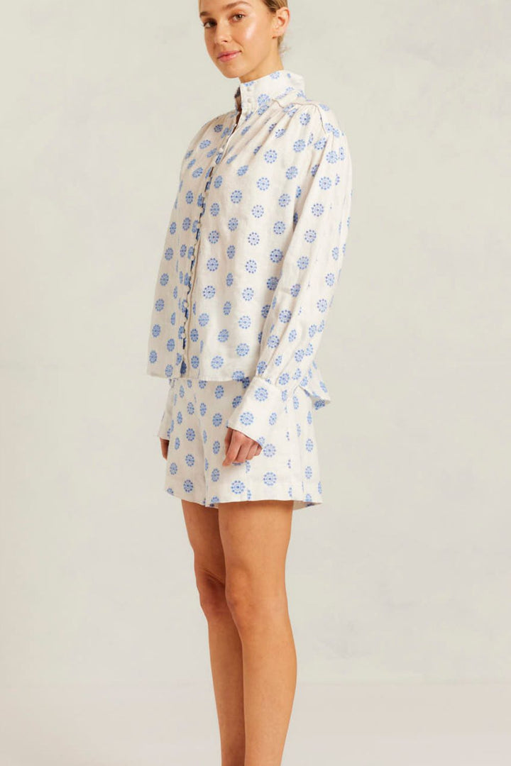 Alessandra | Rosemary Posy Print Shirt | Bluebell