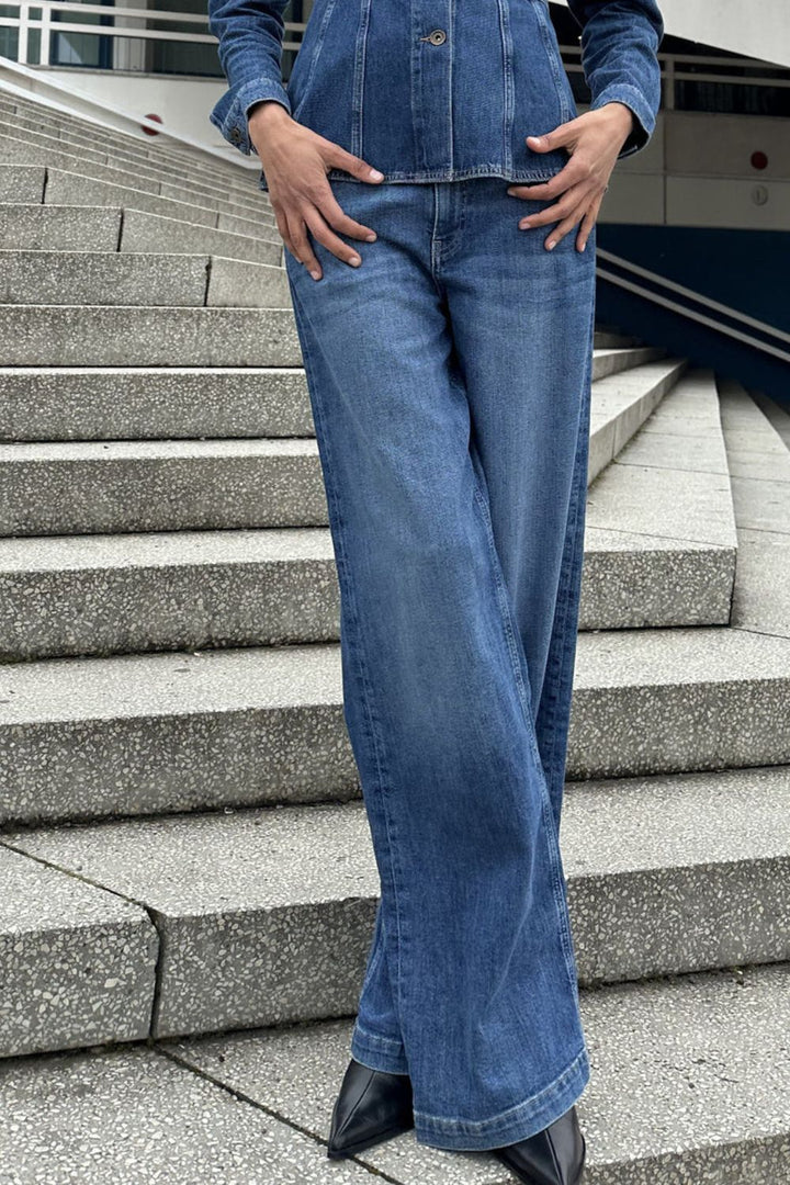 Mos Mosh | Dara Deco Jeans | Mid Blue - Dutch Hideout