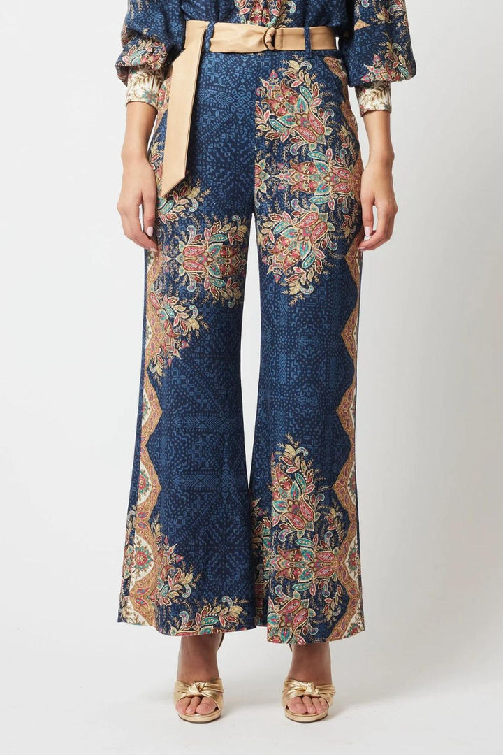 Once Was | Imperial Linen Viscose Pant | Oriental Print