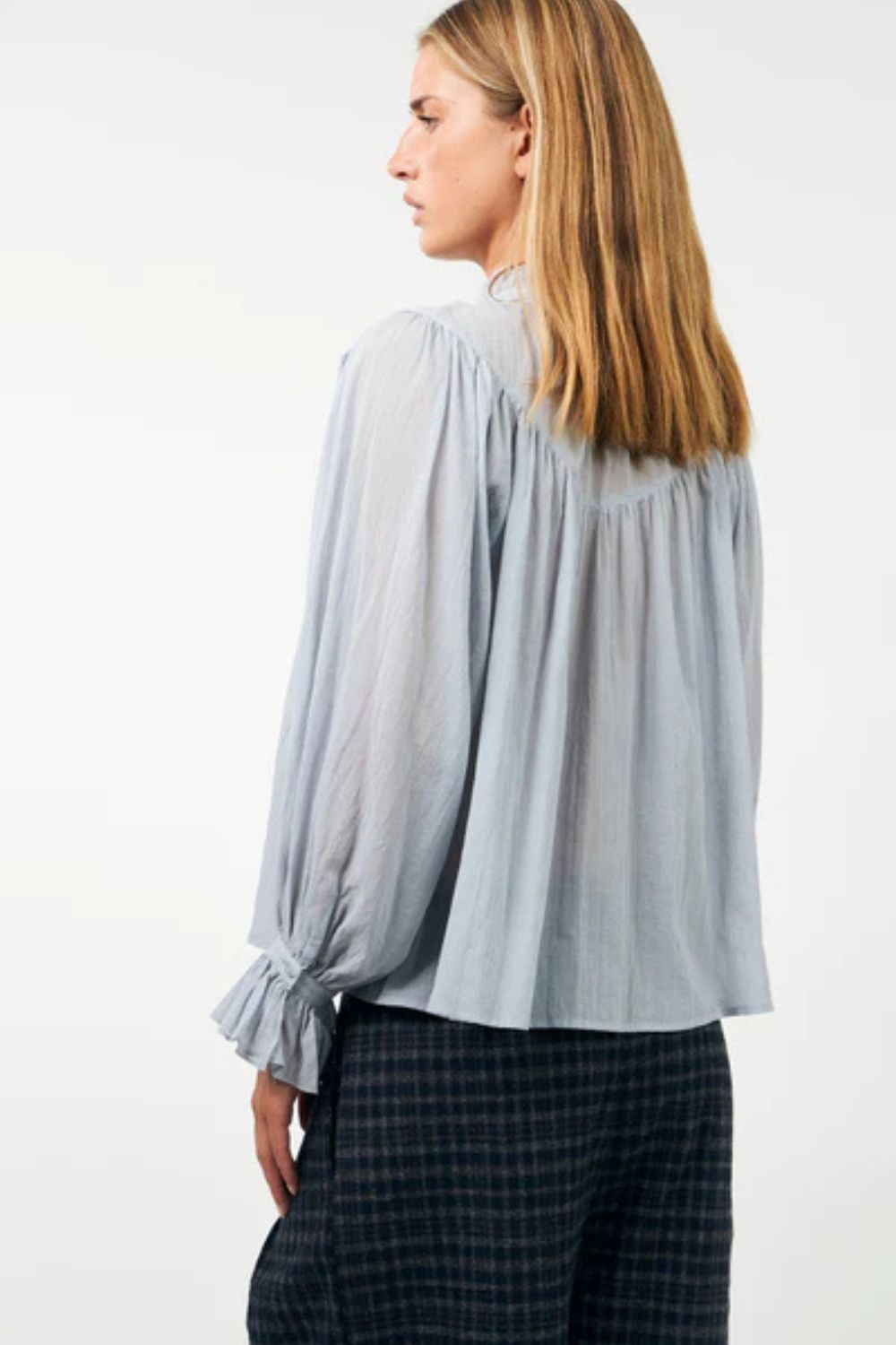 Lollys Laundry | PresleyLL Shirt LS | Dusty Blue - Dutch Hideout