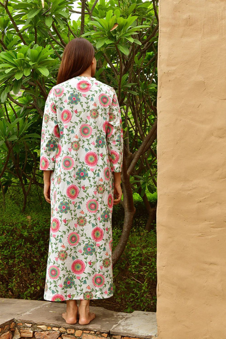 Mandalay Designs | Suzani Caftan | White