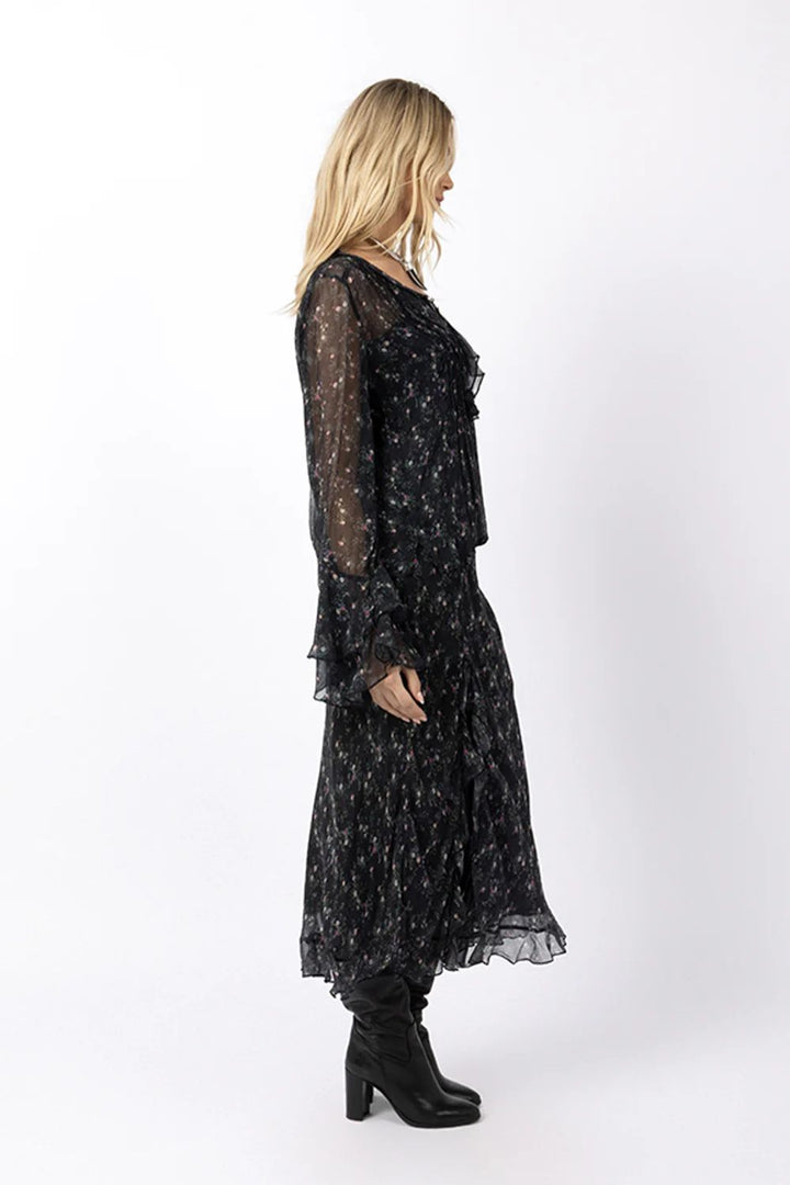 Joey the Label | Captivate Skirt | French Floral - Black