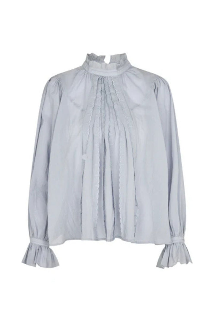 Lollys Laundry | PresleyLL Shirt LS | Dusty Blue - Dutch Hideout