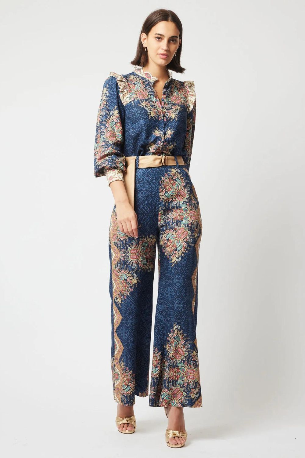 Once Was | Imperial Linen Viscose Pant | Oriental Print