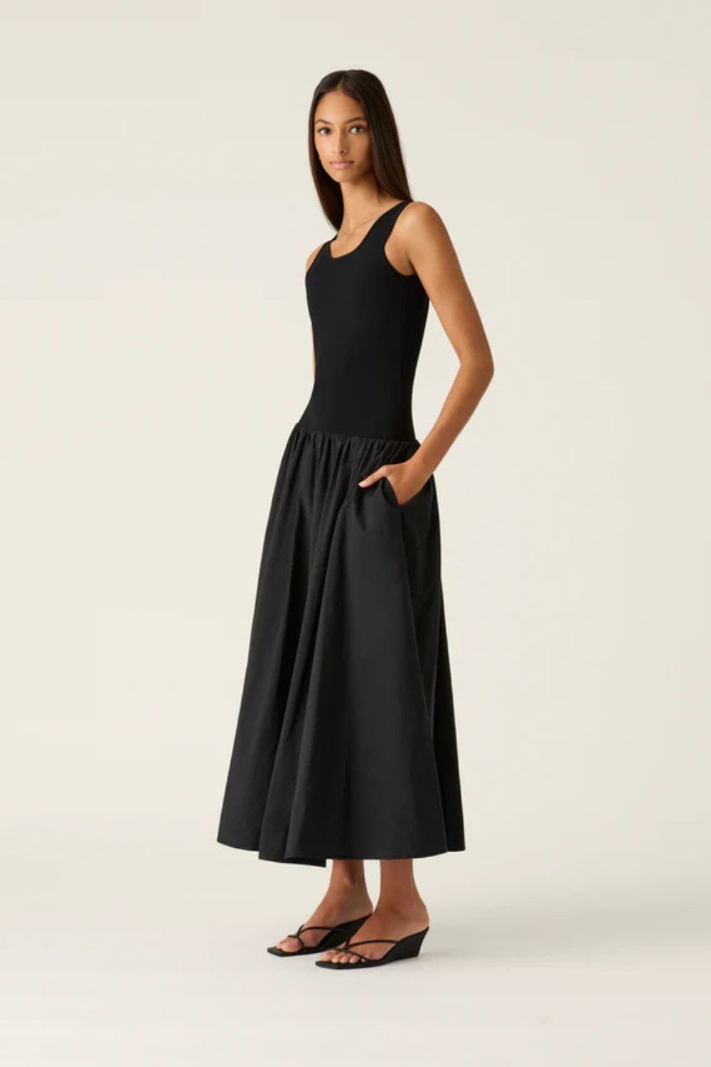 Mos the Label | Sophia Midi Dress | Black