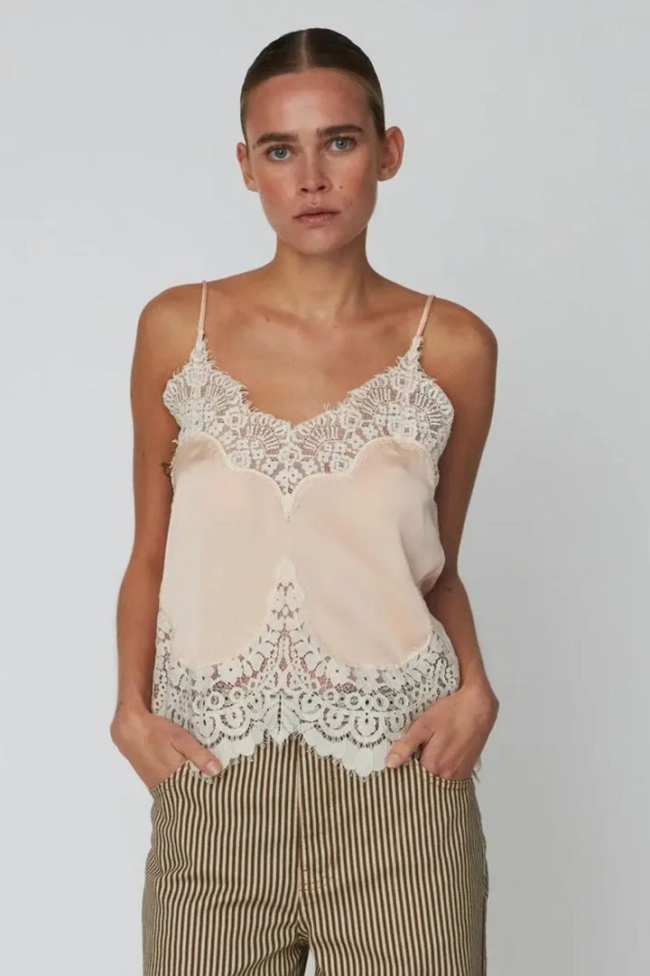 Stella Nova | Delicate Lace Top | Pale Pink