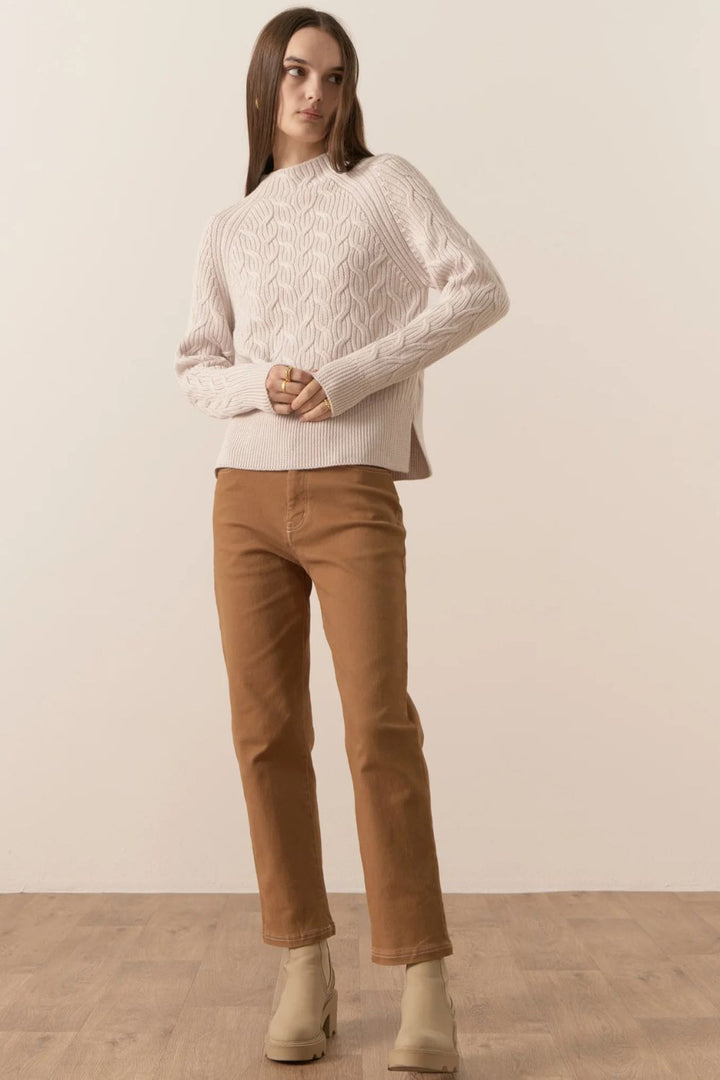 POL Clothing | Bennet Lurex Cable | Pebble