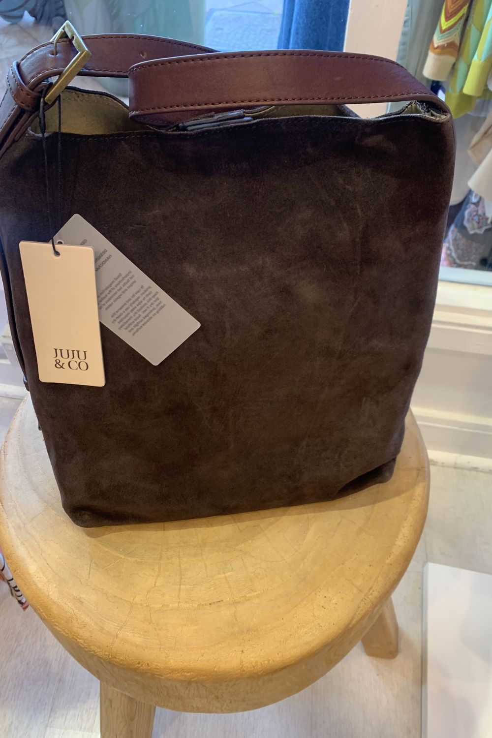 JuJu & Co | Suede Cabas Tote | Chocolate - Dutch Hideout