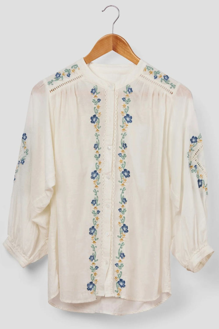 Marie Louise De Monterey | Passionflower Blouse | Ecru