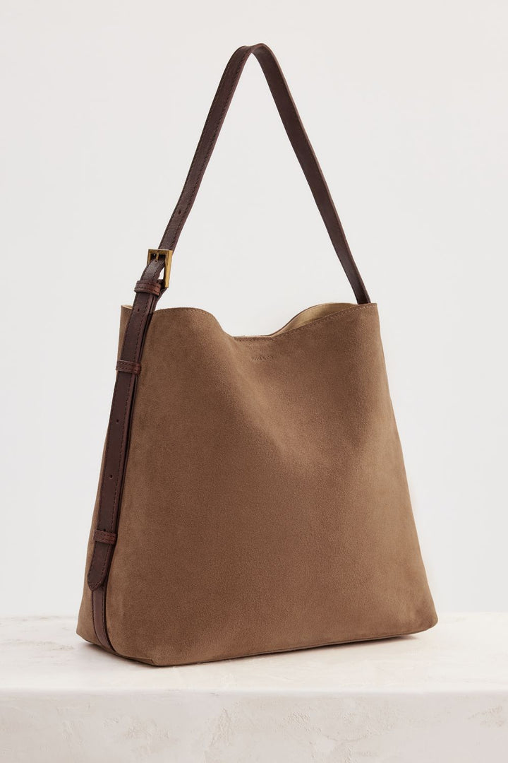 JuJu & Co | Suede Cabas Tote | Chestnut - Dutch Hideout