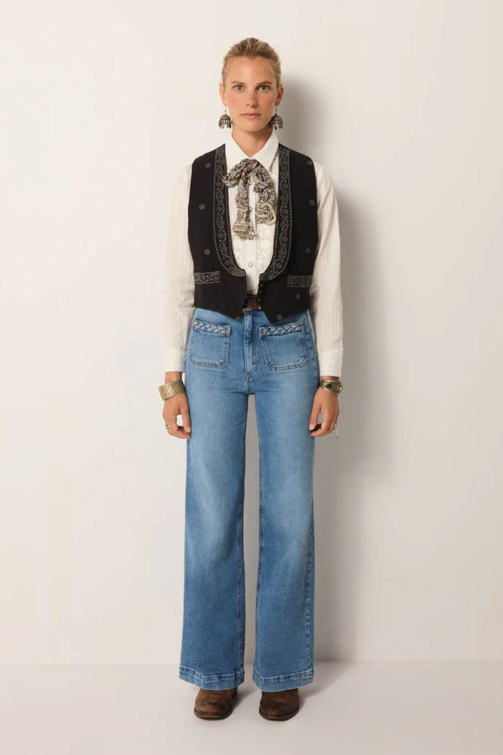 Maison Hotel | Giulietta Pant | Light Blue Denim - Dutch Hideout