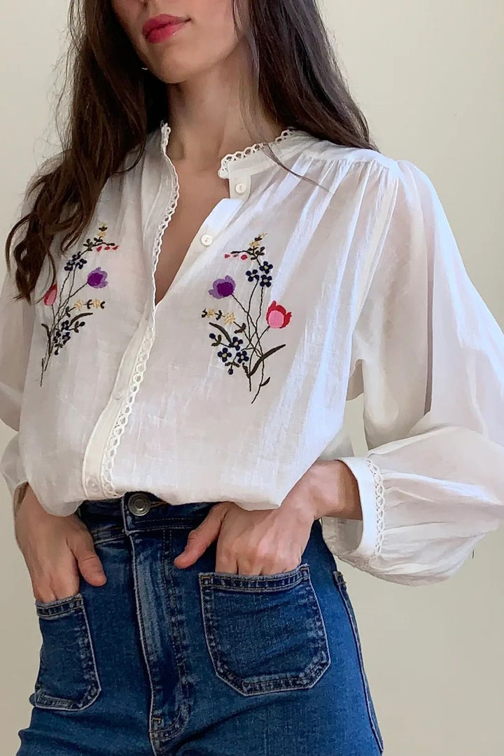Marie Louise de Monterey | Posie Blouse | Chalk