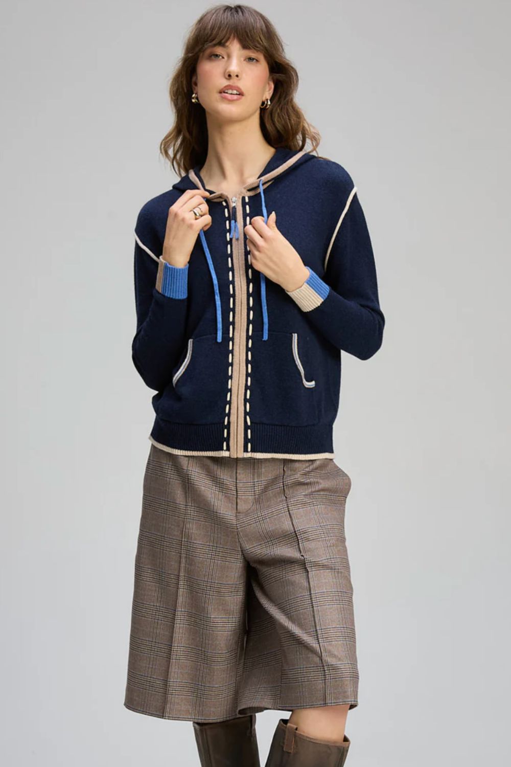 Zaket Plover | Threaded Hoodie | Denim - Dutch Hideout