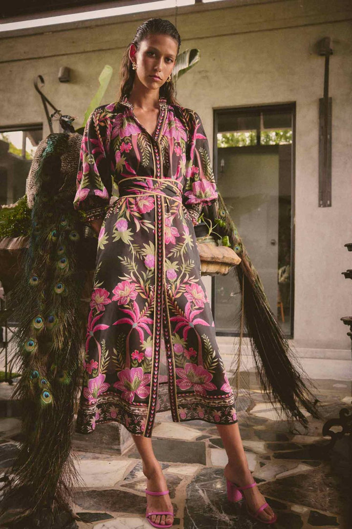 Once Was | Carmen Silk Cotton Maxi Dress | Anthos Lotos