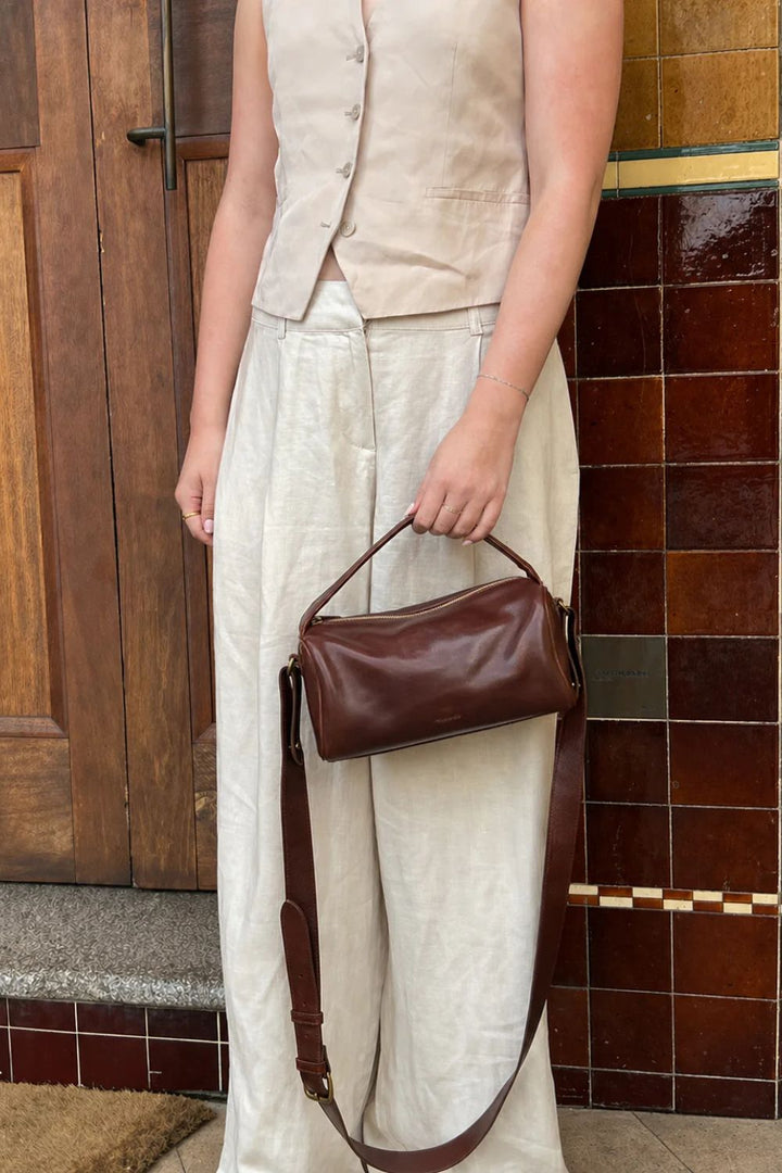 JuJu & Co | Small Bolster Bag | Maple - Dutch Hideout