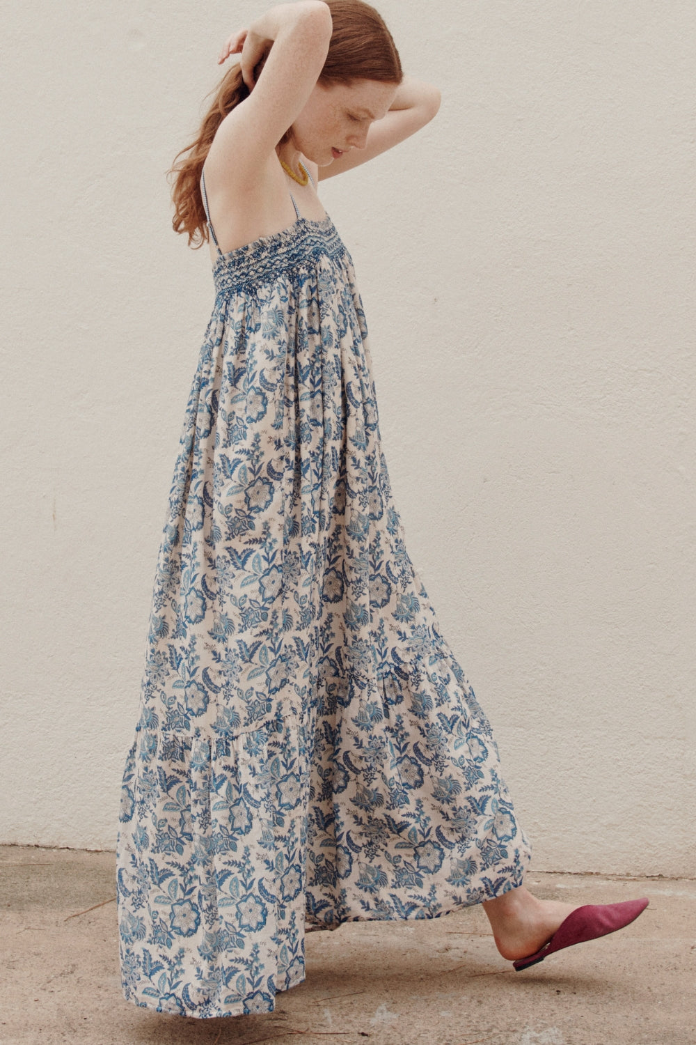Louise Misha | Marcelina Dress | Blue Indian Bloom