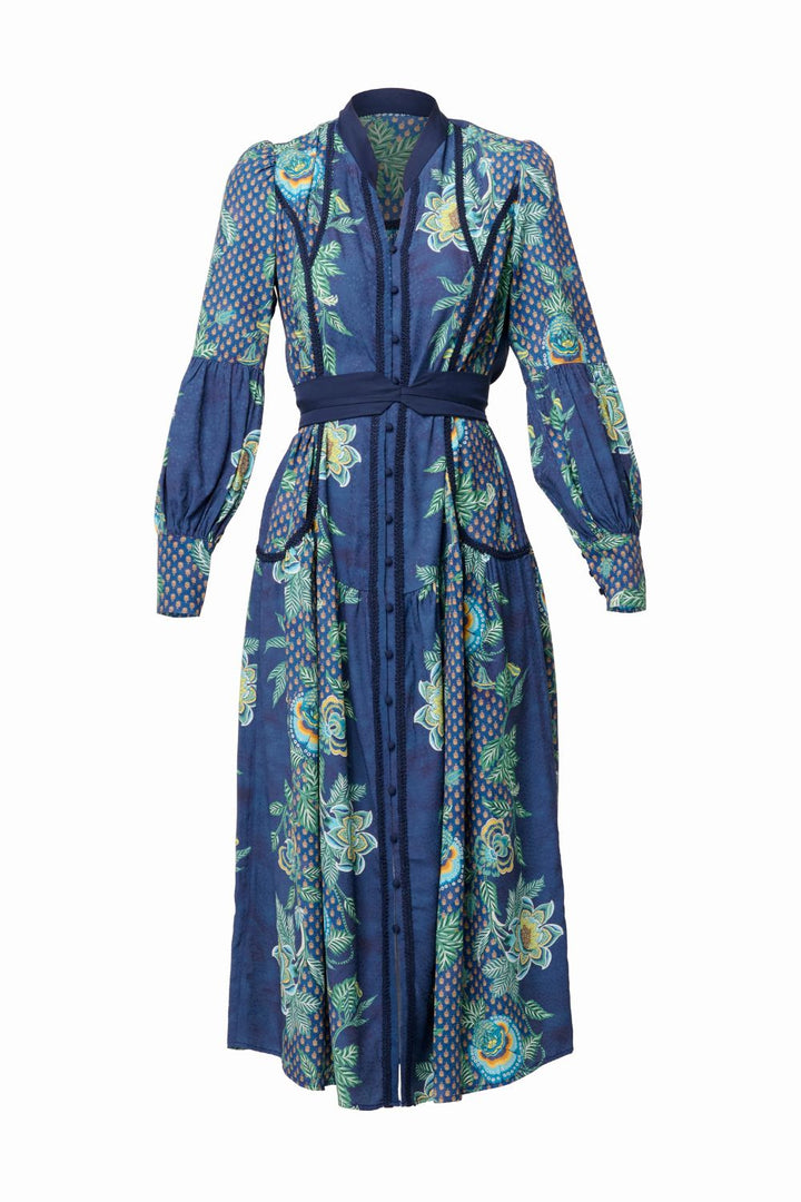 Once Was | Esmeralda Cotton Silk Dress | Mariposa Zafiro