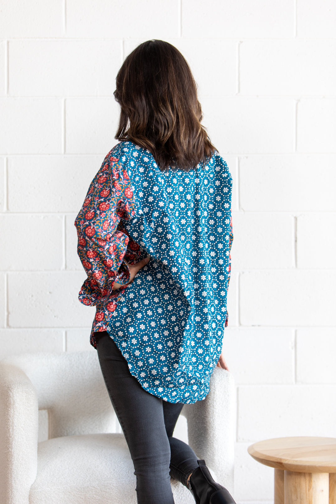 Mandalay Designs | Patched Floral Shirt