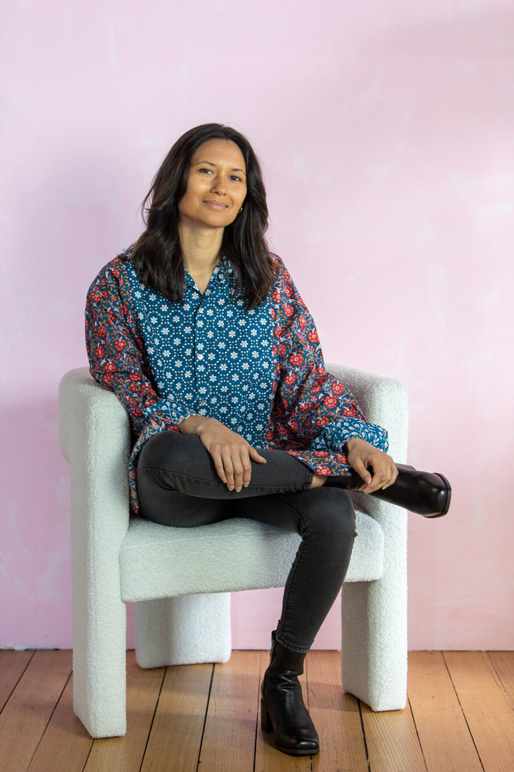 Mandalay Designs | Patched Floral Shirt