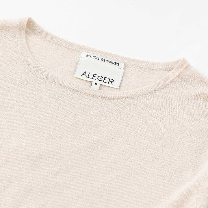 Aleger | Cashmere Blend Bell Sleeve Sweater | Light Shell