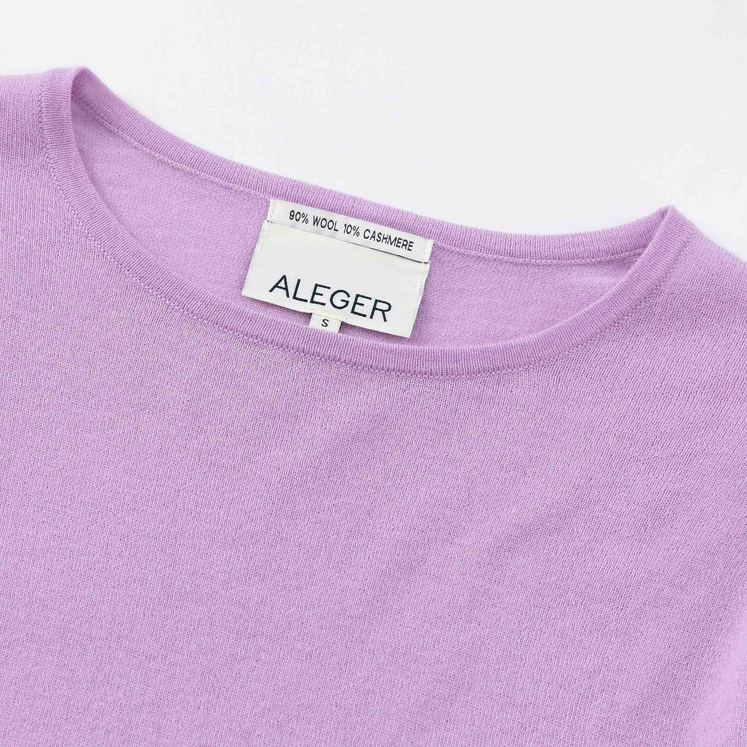 Aleger | Cashmere Blend Bell Sleeve Sweater | Orchid