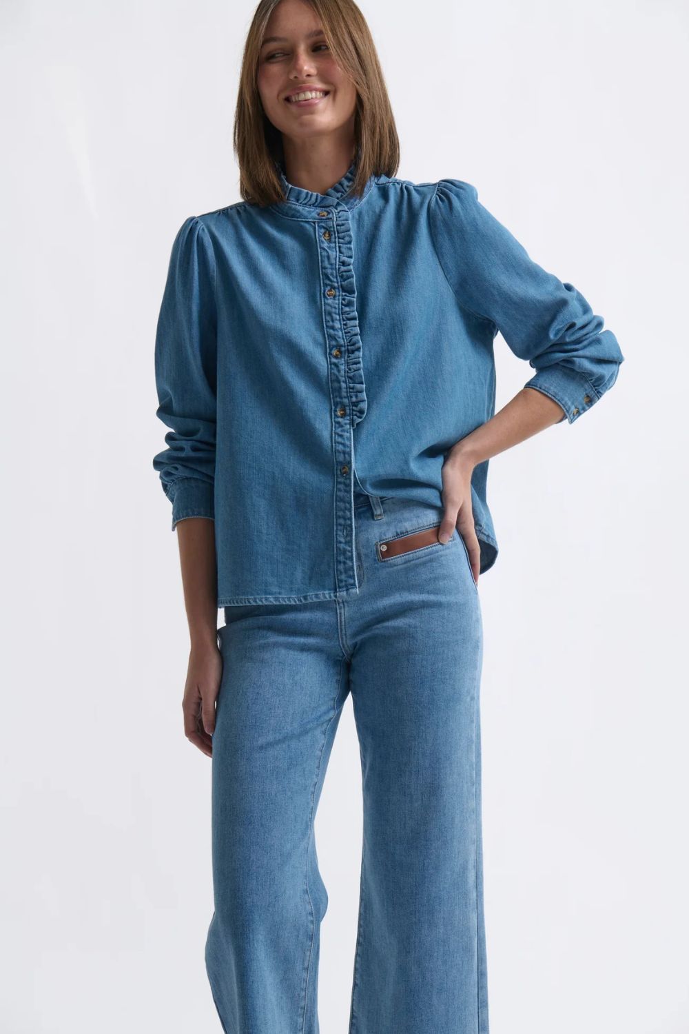 Kireina | Yolanda Shirt | Hermosa Blue - Dutch Hideout