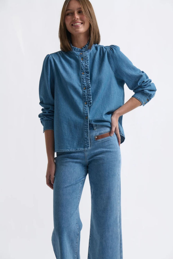 Kireina | Yolanda Shirt | Hermosa Blue - Dutch Hideout