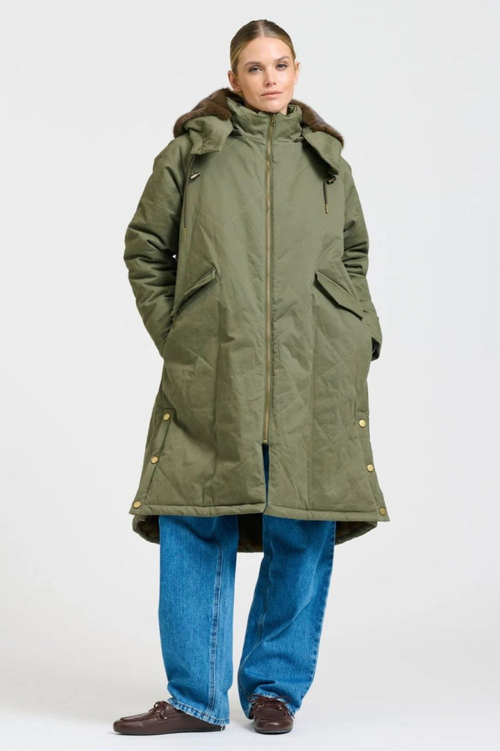 Shirty | Aspen Mid Line Coat | Khaki - Dutch Hideout