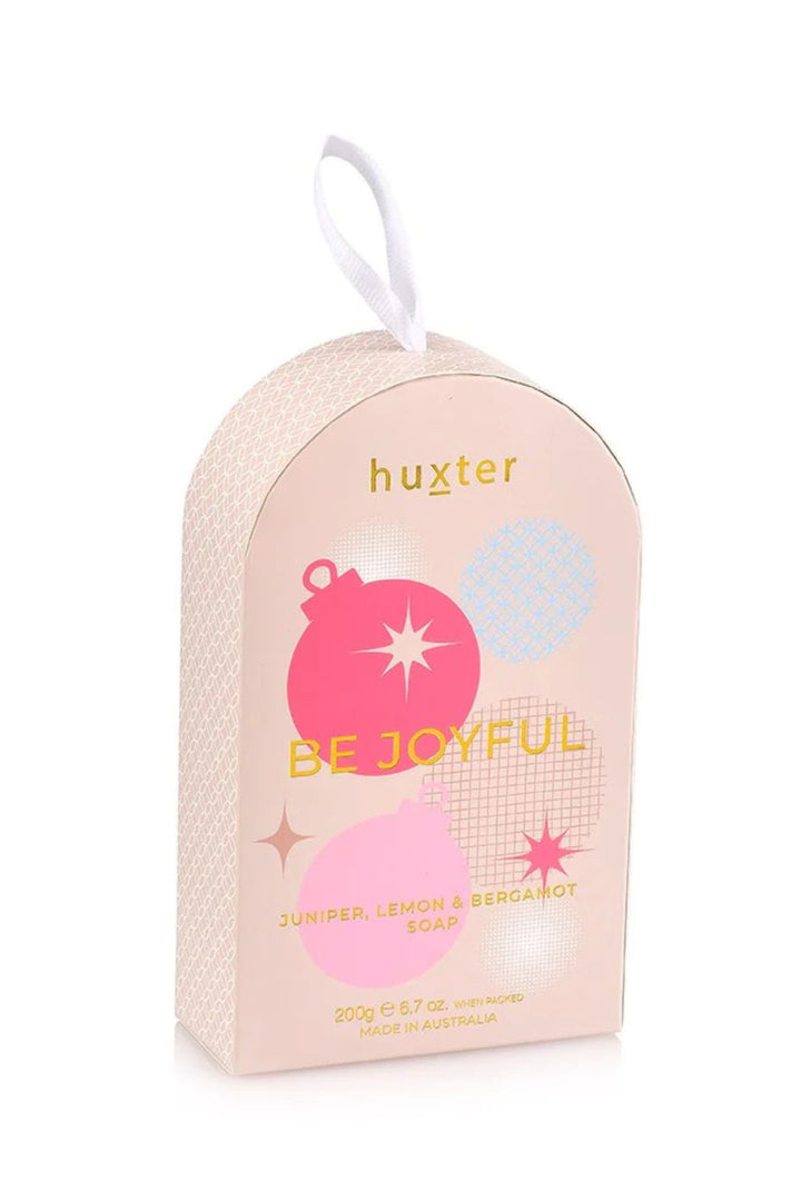 Huxter | Hanging Soap Dome - R'Berry Xmas Sparkles - Neutral - 'Be Joyful' 200gm Soap | Junipe Lemon & Bergamot