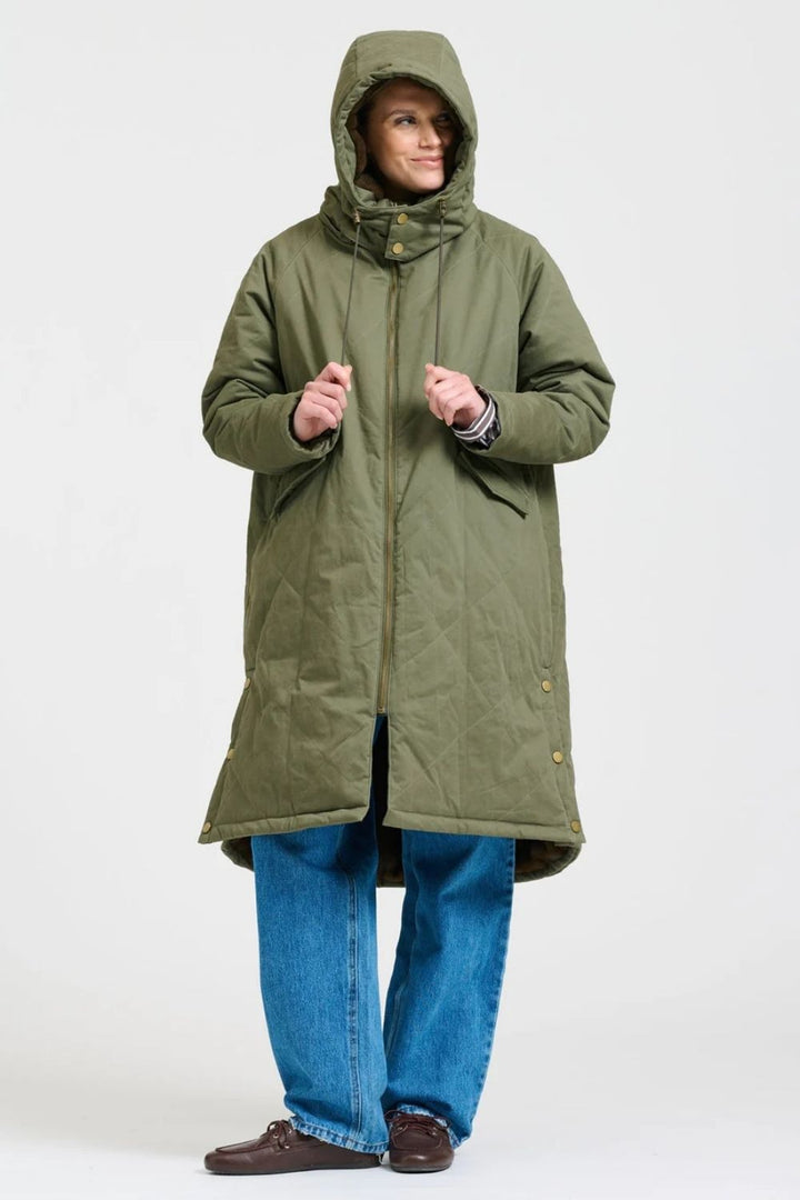 Shirty | Aspen Mid Line Coat | Khaki - Dutch Hideout