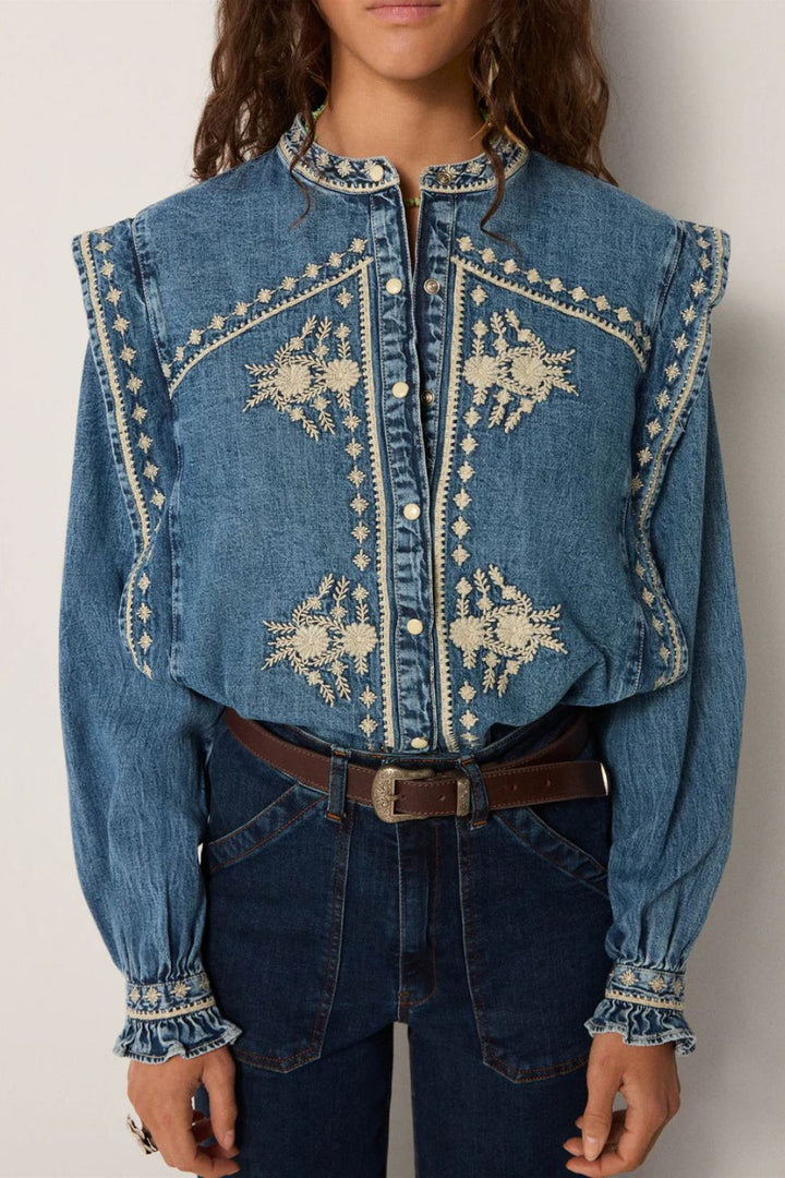Maison Hotel | Narciso Blouse | Light Blue - Dutch Hideout