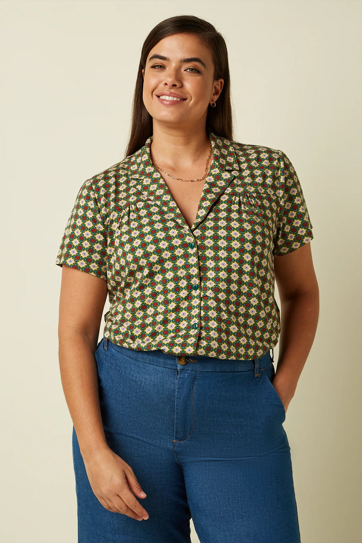KING LOUIE I TEX BLOUSE JADE I PONDEROSA GREEN