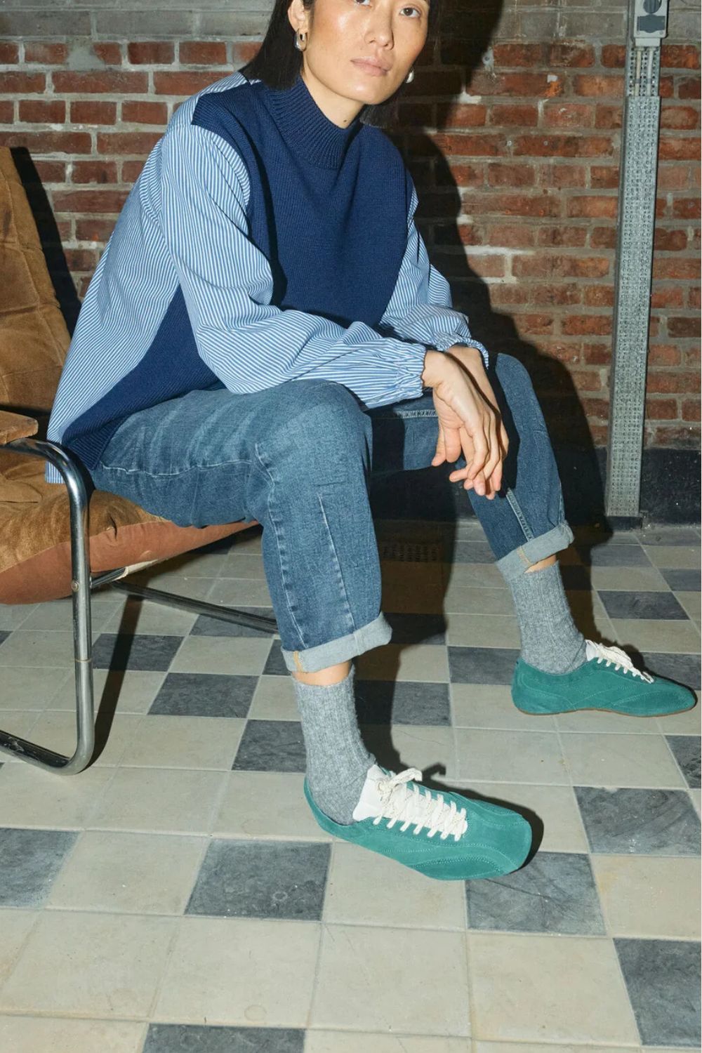 Mos Mosh | Juella LS Stripe Combi Knit | Maritime Blue - Dutch Hideout