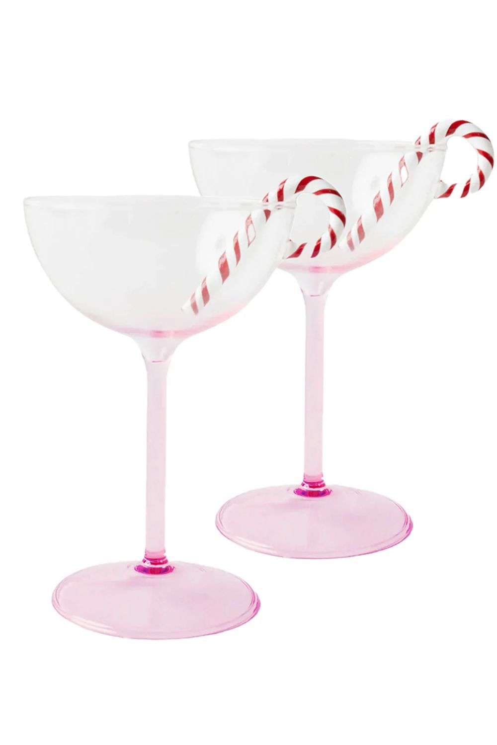 Kip & Co | Candy Cane Coupe Glass 2P Set