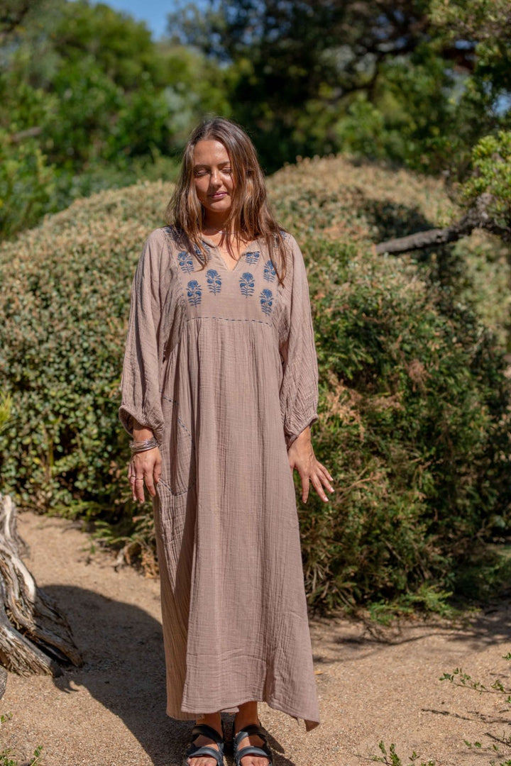 Mandalay Designs | Souq Maxi Dress | Coconut / latte