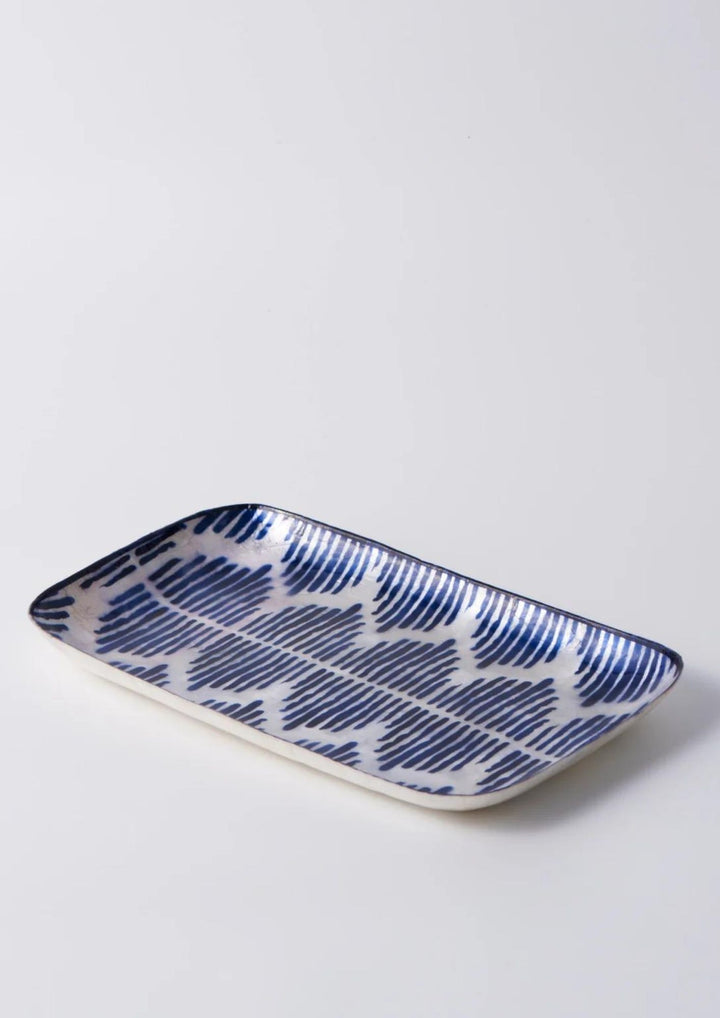 Jones & Co | Atlantic Blue Ikat Tray