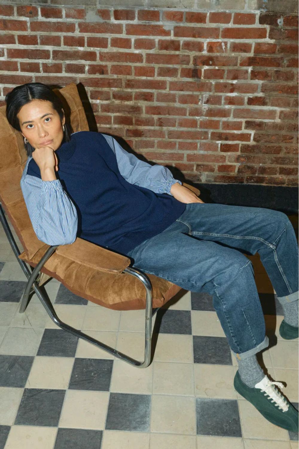 Mos Mosh | Juella LS Stripe Combi Knit | Maritime Blue - Dutch Hideout