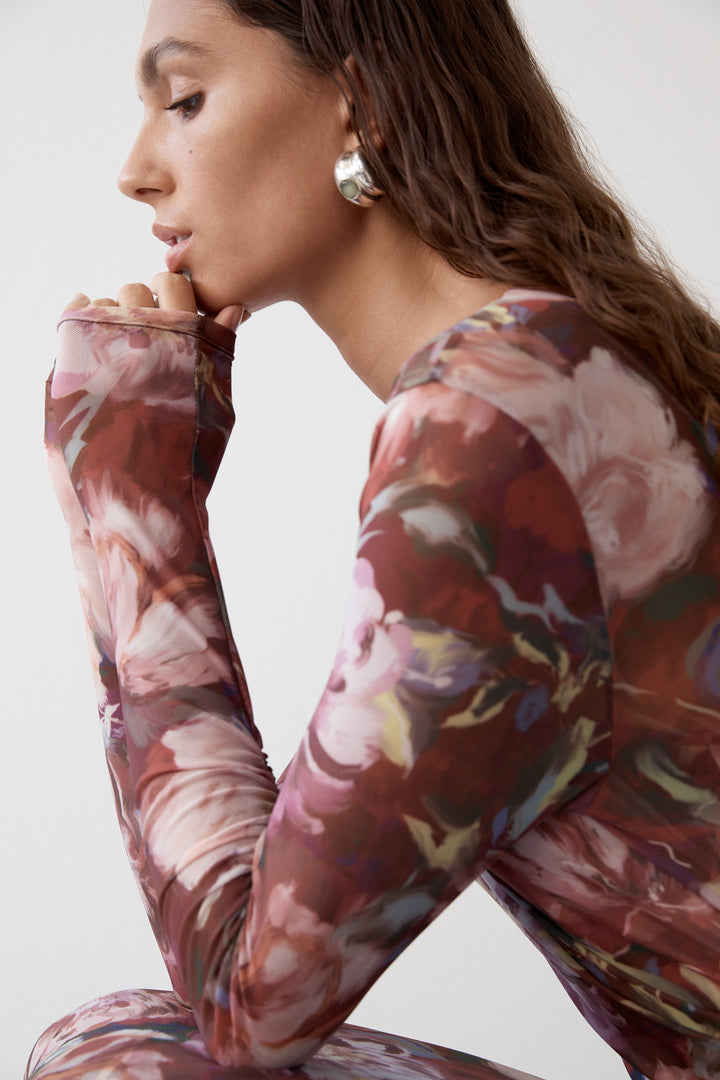 Mos the Label | Giselle Mesh Top | Giselle Print
