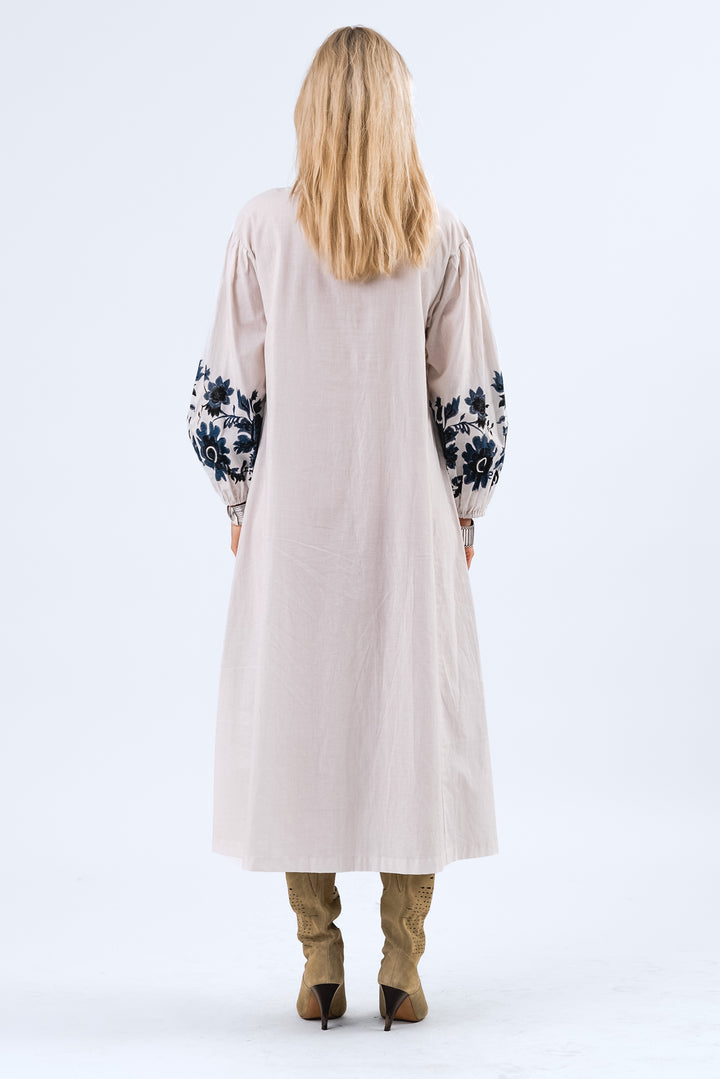 Lollys Laundry | SiloLL Maxi Dress 3/4 | Creme