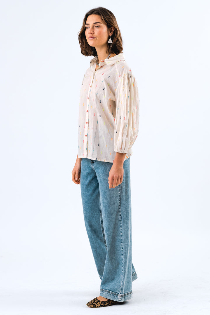 Lollys Laundry | HeidiLL Shirt 3/4 | Creme