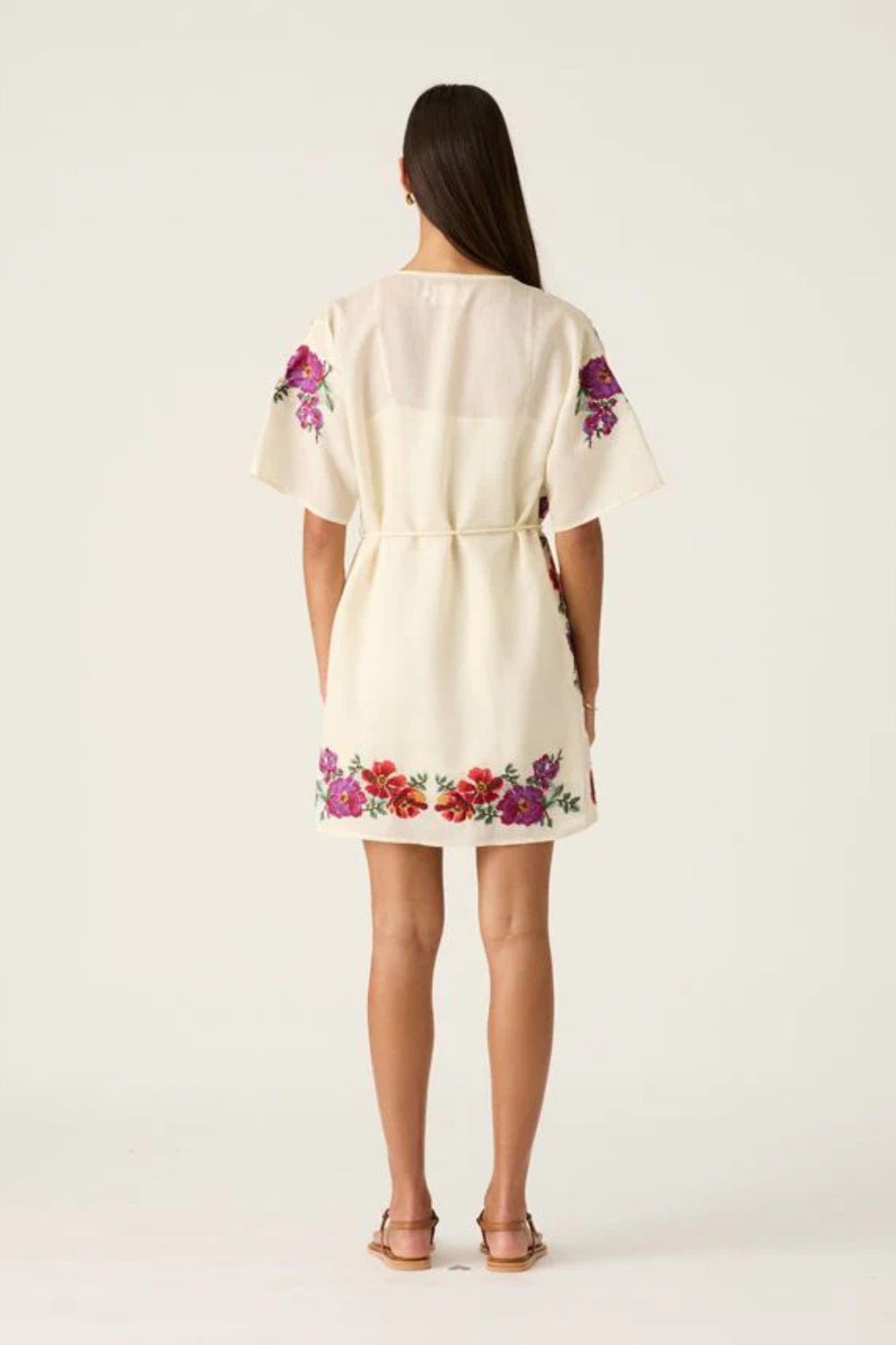 Mos the Label | Frida Embroidery Mini Dress | Ivory