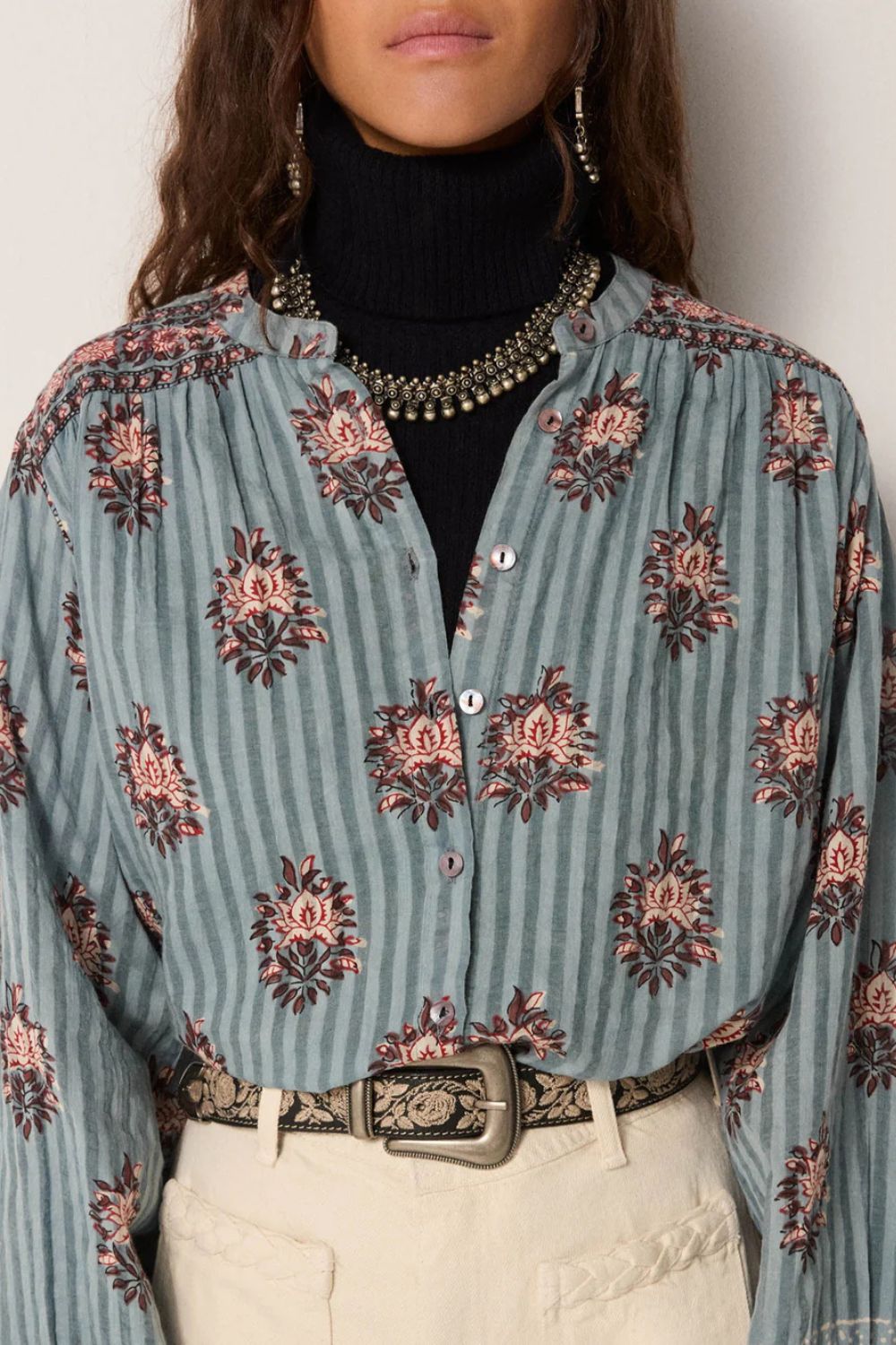 Maison Hotel | Omara Blouse | Cerulean Mist - Dutch Hideout