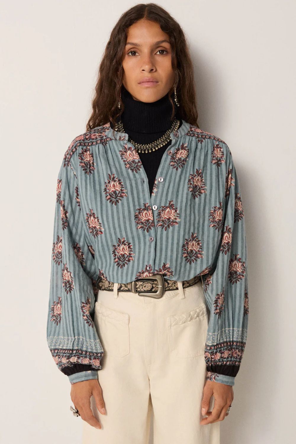 Maison Hotel | Omara Blouse | Cerulean Mist - Dutch Hideout