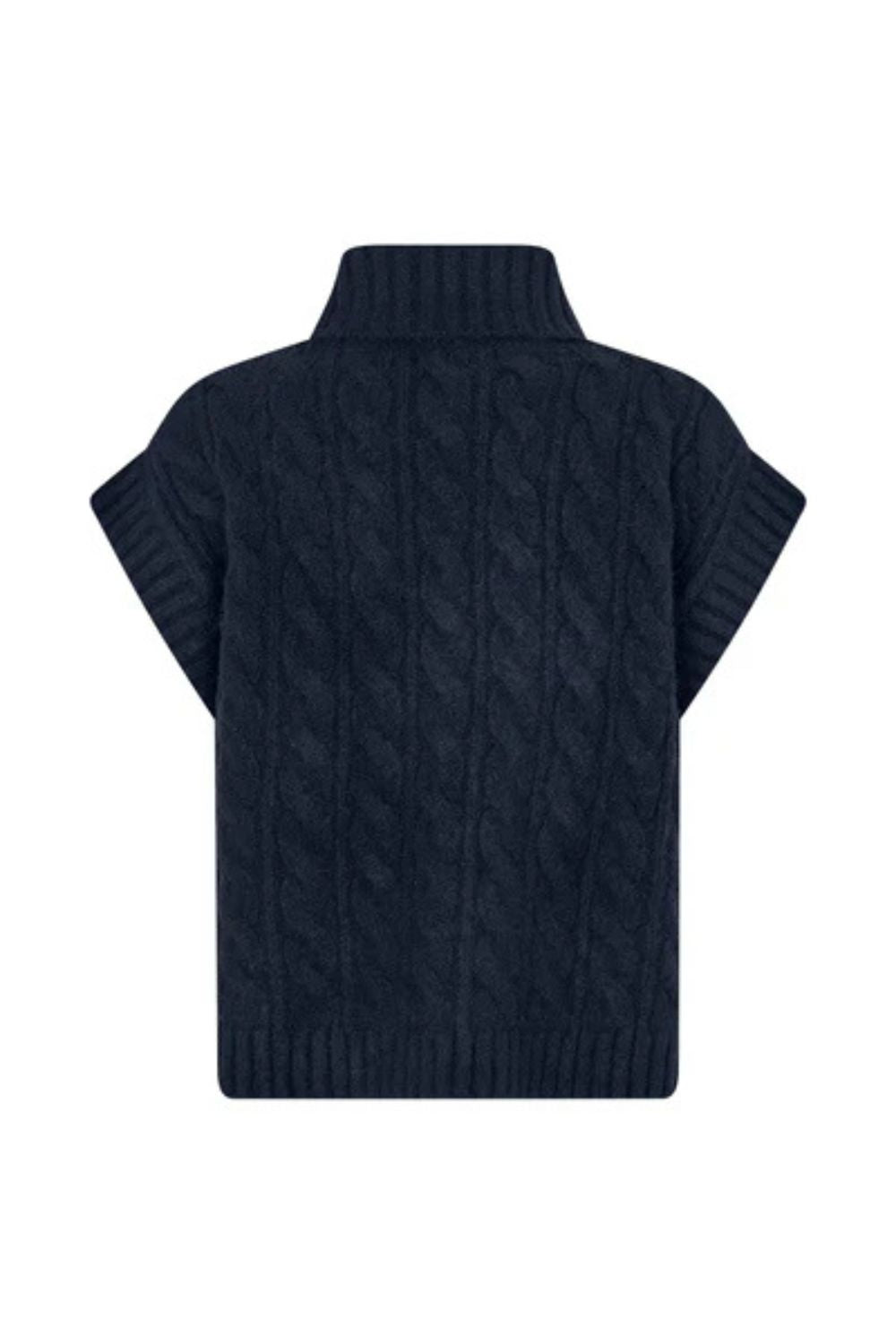 Lollys Laundry | Fresnol Knit Vest SL | Dark Blue