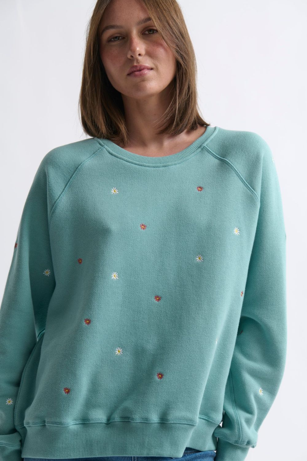 Kireina | Patti Sweatshirt | Daisy - Mint Green - Dutch Hideout