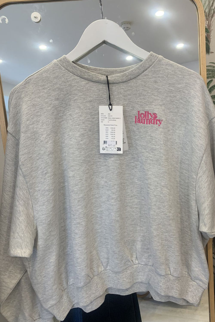 Lollys Laundry | SydneyLL Cockatoo Sweatshirt LS | Light Grey Melange - Dutch Hideout