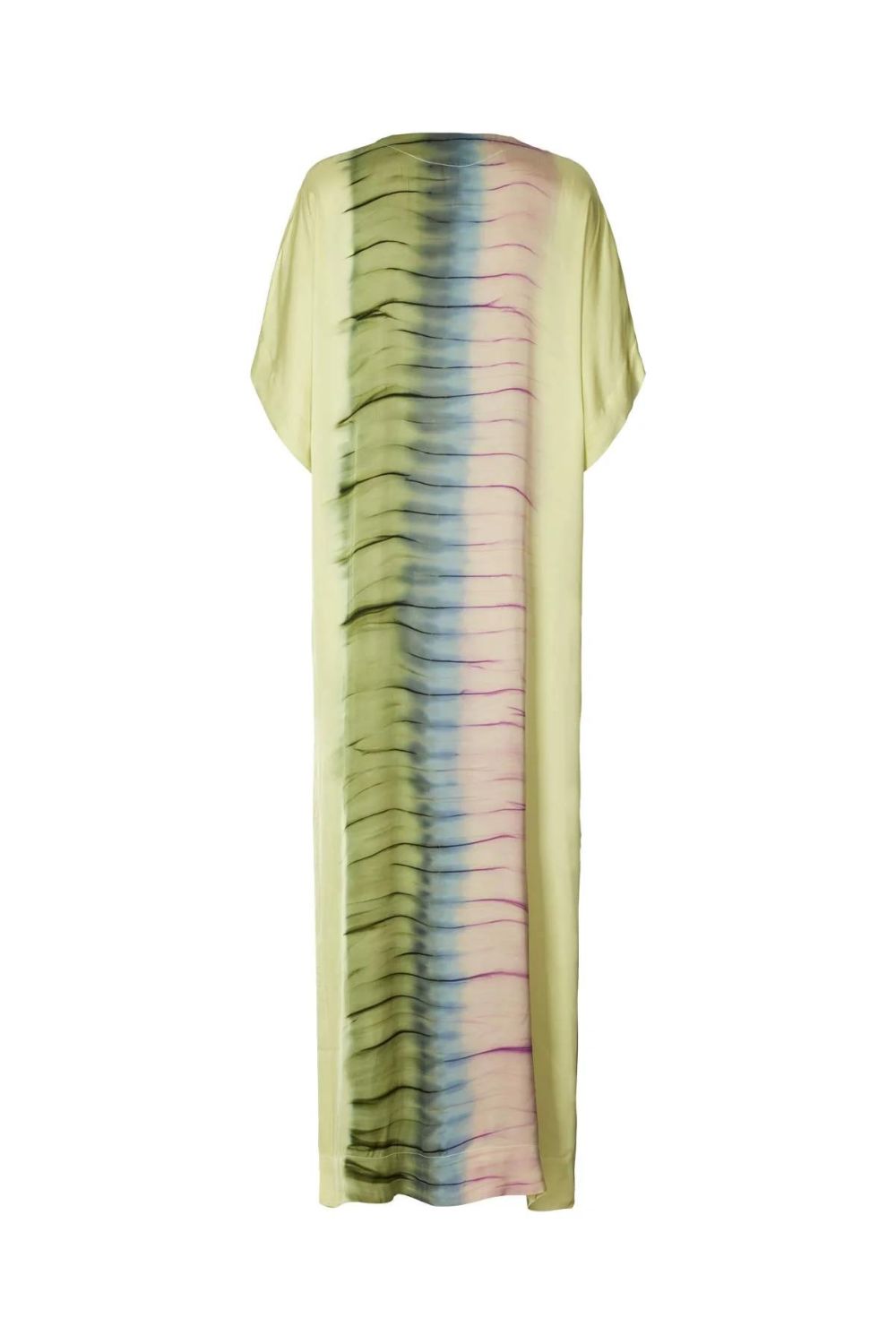 Rabens Saloner | Maha Macaw Colomn Dress | Lime Combo